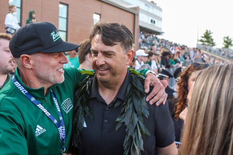 Why the Ohio University football coach is working without a contract